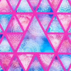 Jersey - Aquarell Triangles pink